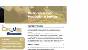 Food Production & Service Programme Overview